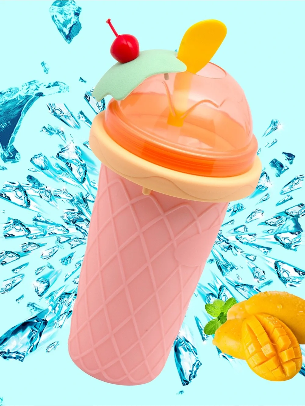 Slushy Maker Cup, DIY Frozen Magic Squeeze Cup for juice Milk & Smoothie